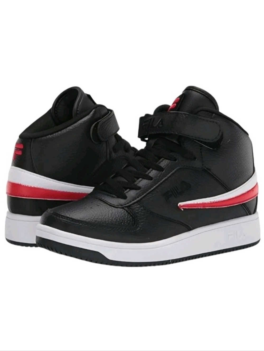 FILA A-HIGH Lace-Up Trainer Sport Sneakers BLACK/RED/WHITE US Men's Size 12 NEW